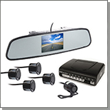 MasterPark 604-4-PZ - парктроник с камерой, четырьмя датчиками и монитором 4.3 дюйма в зеркале